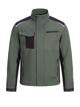 Куртка ProfLineLeader (тк.Хлопок/Спандекс,260), хаки/черный