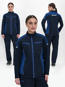 Куртка женская ProfLineSpecialist (тк.Смесовая,240), т.синий/васильковый