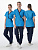 Костюм женский MedLine Арина (тк.Смесовая,120), т.синий/ярко-голубой