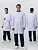 Халат мужской MedLine Марк (тк.Смесовая,120), белый/т.синий