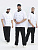 Костюм повара Виктор (тк.Смесовая,120), черный/белый