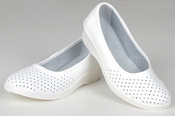 Туфли женские нат. кожа Эмануэла ПВХ ALMI (арт. 6813-00101), белый — купить в SIZ-ON
