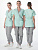 Костюм женский MedLine Арина (тк.Смесовая, 120), серый/мятный