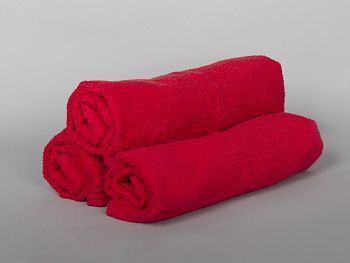 Полотенце махровое (50х90), красный — купить в SIZ-ON